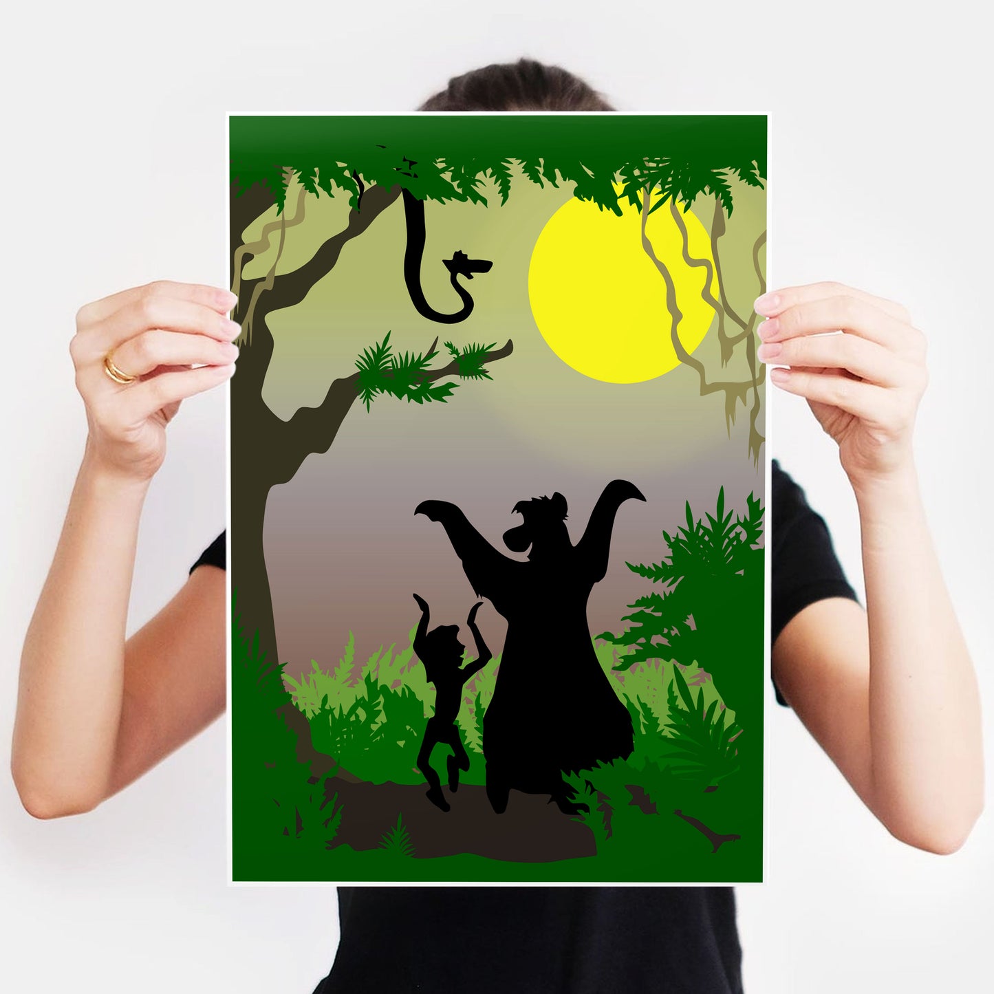 DISNEY'S THE JUNGLE BOOK Character inspired Silhouette Print