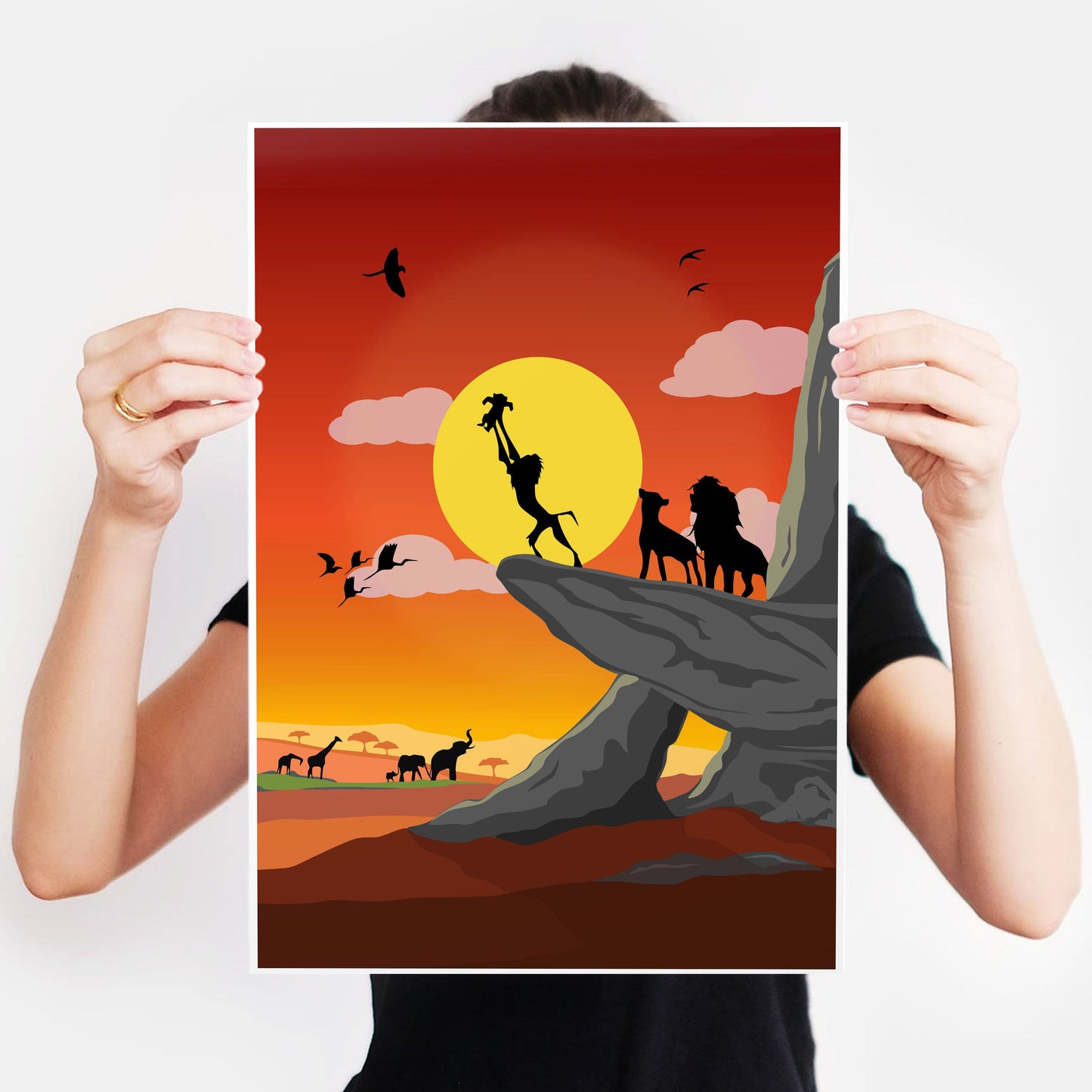 DISNEY'S THE LION KING Character inspired Silhouette Print