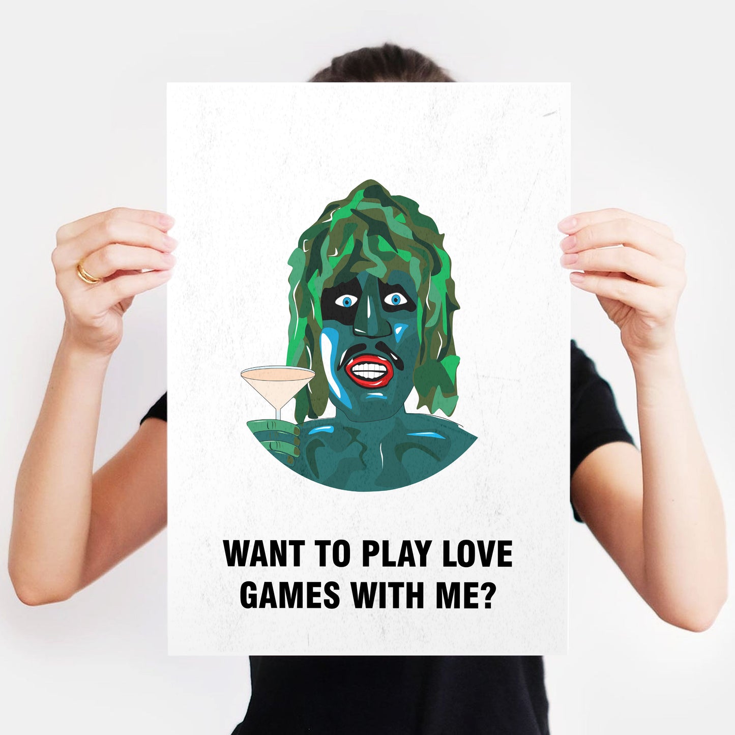 OLD GREGG, Want To Play Love Games With Me?, Character Quote, The Mighty Boosh Print