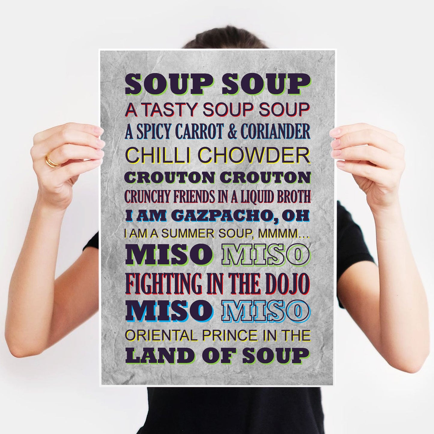 SOUP SOUP Crimp Lyrics, The Mighty Boosh Print (2 styles available)