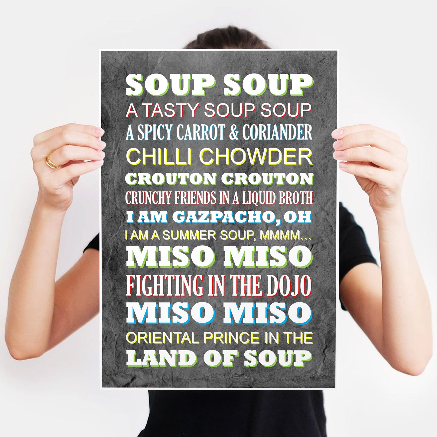 SOUP SOUP Crimp Lyrics, The Mighty Boosh Print (2 styles available)