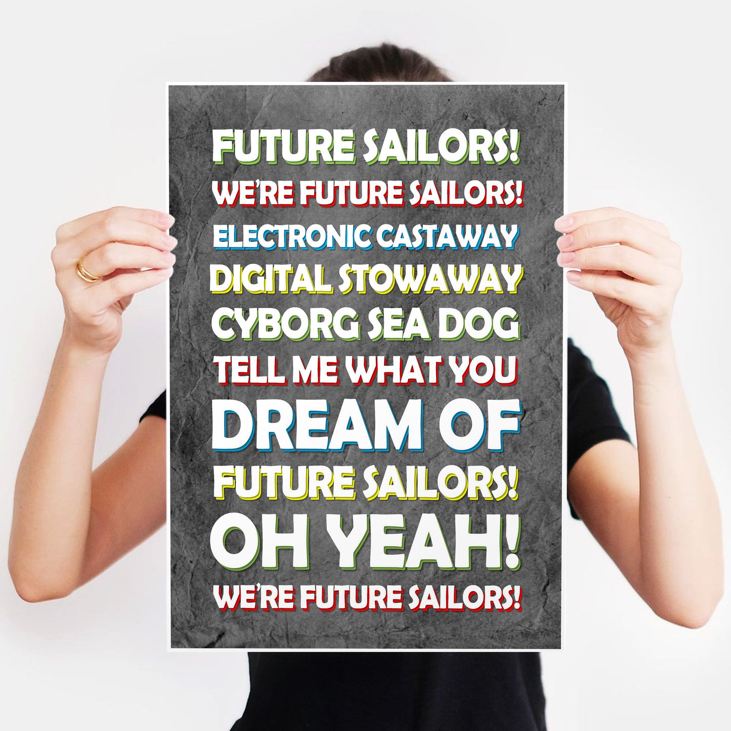 FUTURE SAILORS Lyrics, The Mighty Boosh Print (2 styles available)