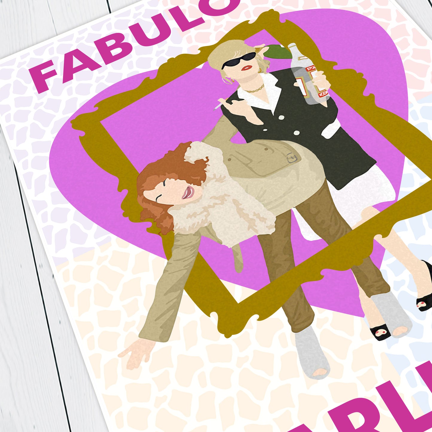 FABULOUS DARLING, Eddy and Patsy - Absolutely Fabulous Print