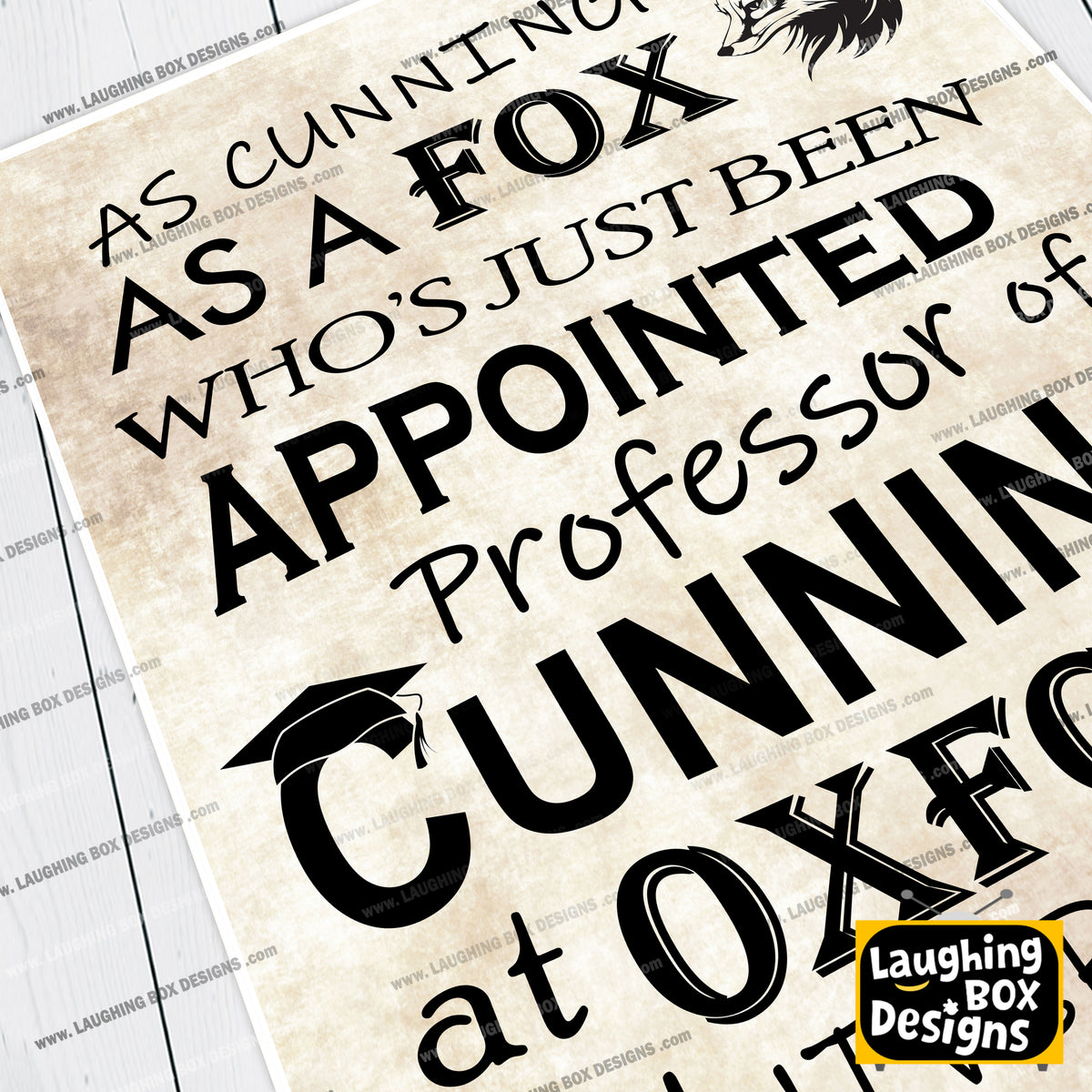 AS CUNNING AS A FOX, Captain Blackadder Quote, Blackadder Print