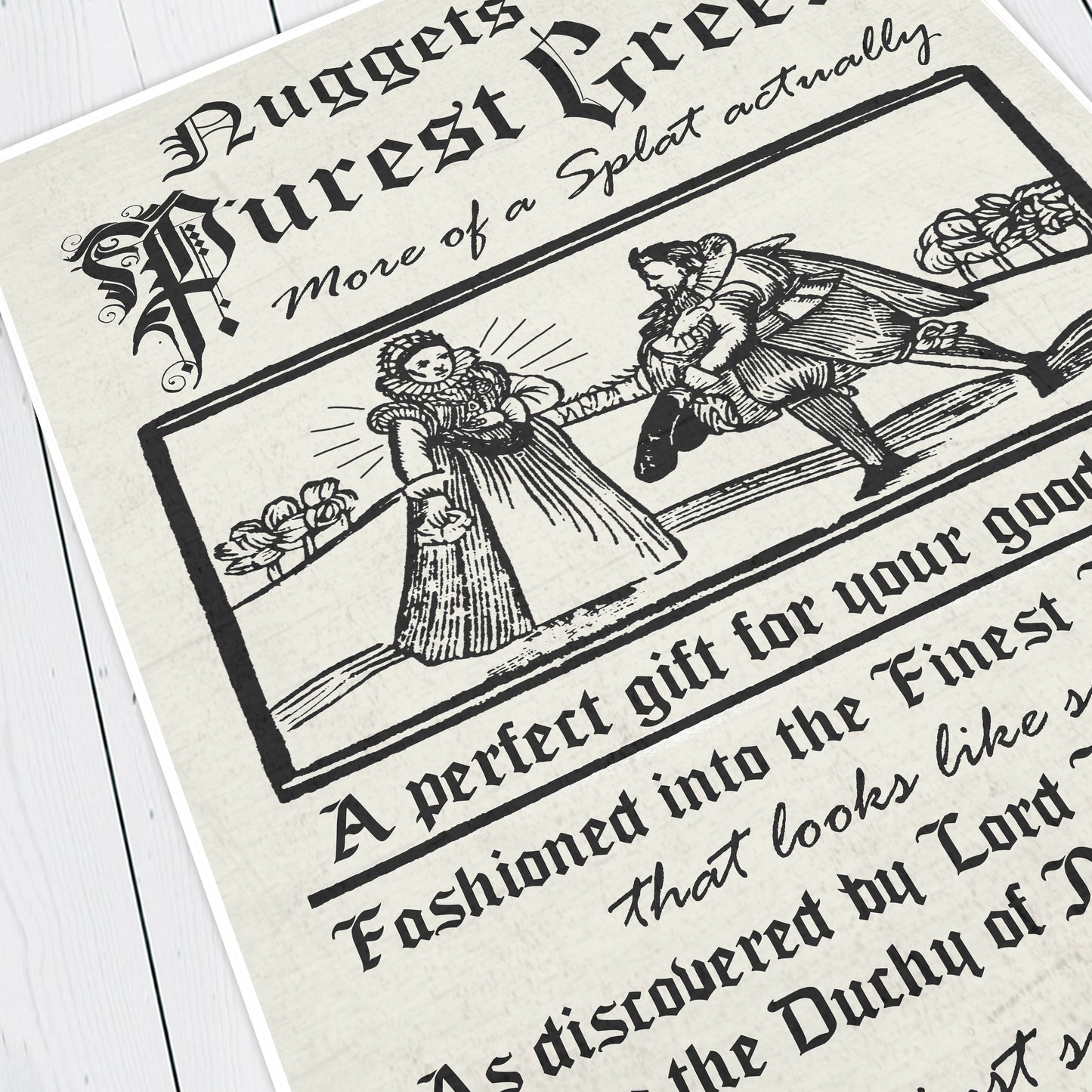 NUGGETS OF PUREST GREEN Lord Percy Percy's Jewellery Advert , Blackadder Print