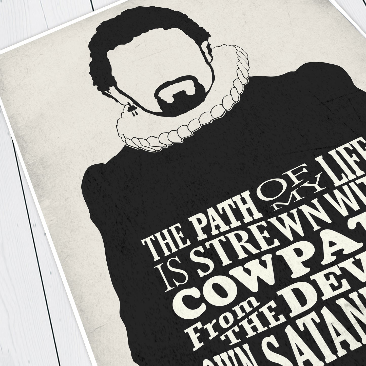 COWPATS FROM THE DEVILS HERD, Lord Blackadder Quote, Blackadder Print (White)