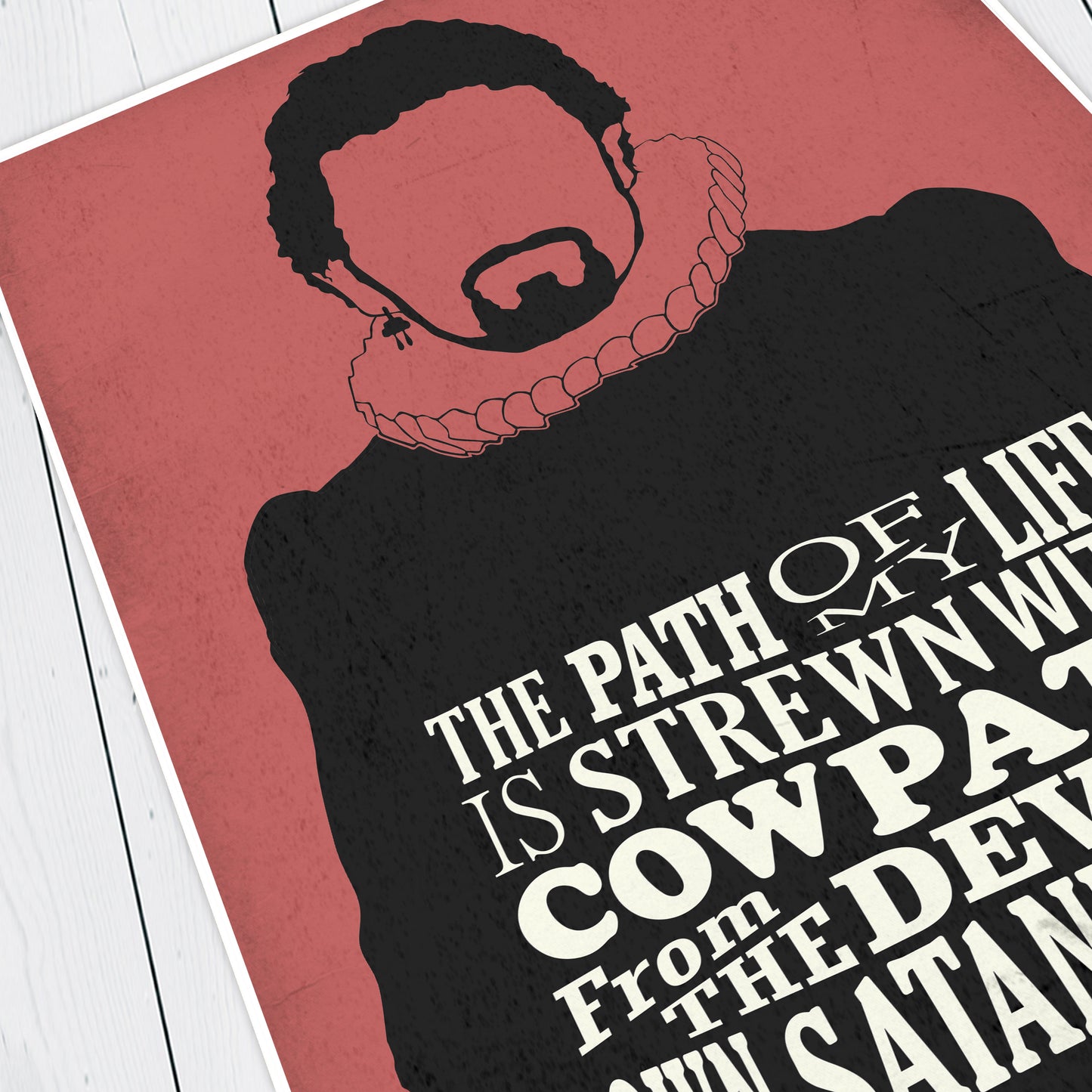 COWPATS FROM THE DEVILS HERD, Lord Blackadder Quote, Blackadder Print (Red)