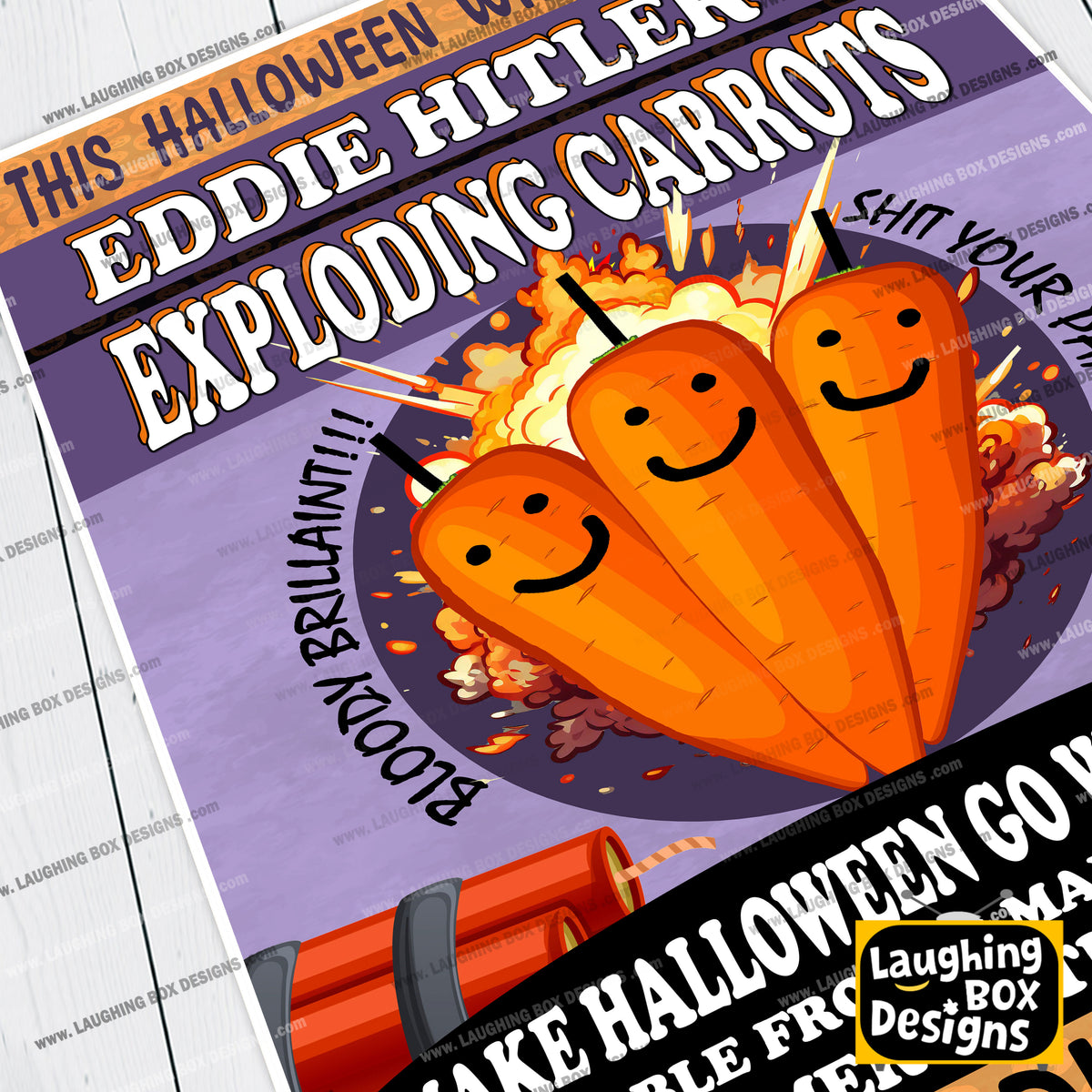 DIRTY EDDIE'S EXPLODING HALLOWEEN CARROTS, Bottom Print