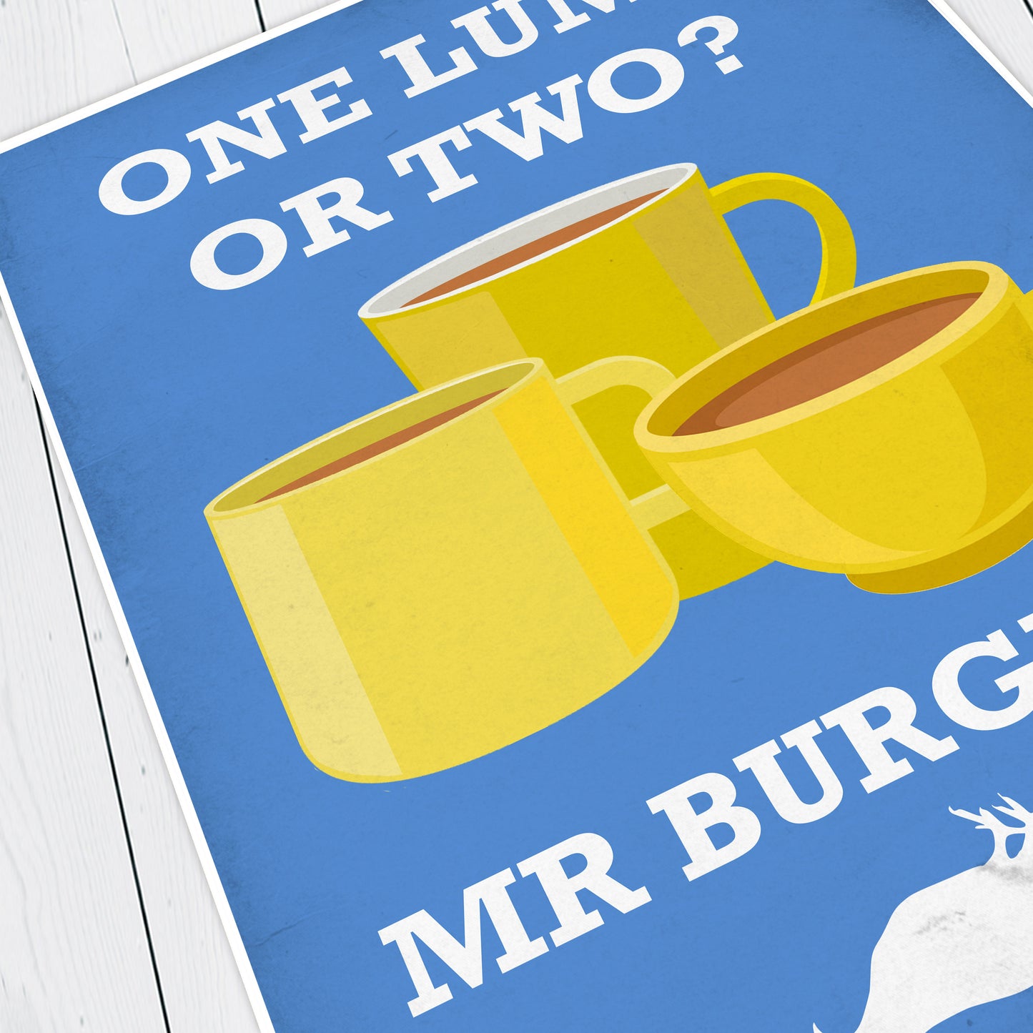 ONE LUMP OR TWO MR BURGLAR, Three Yellow Cup of Tea, Bottom Print