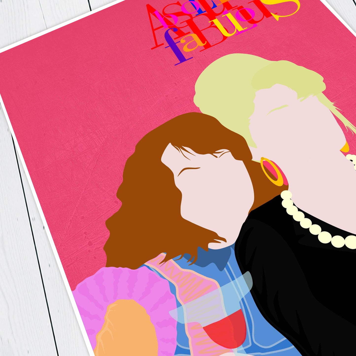 ABSOLUTELY FABULOUS Comedy Characters Minimalist Print