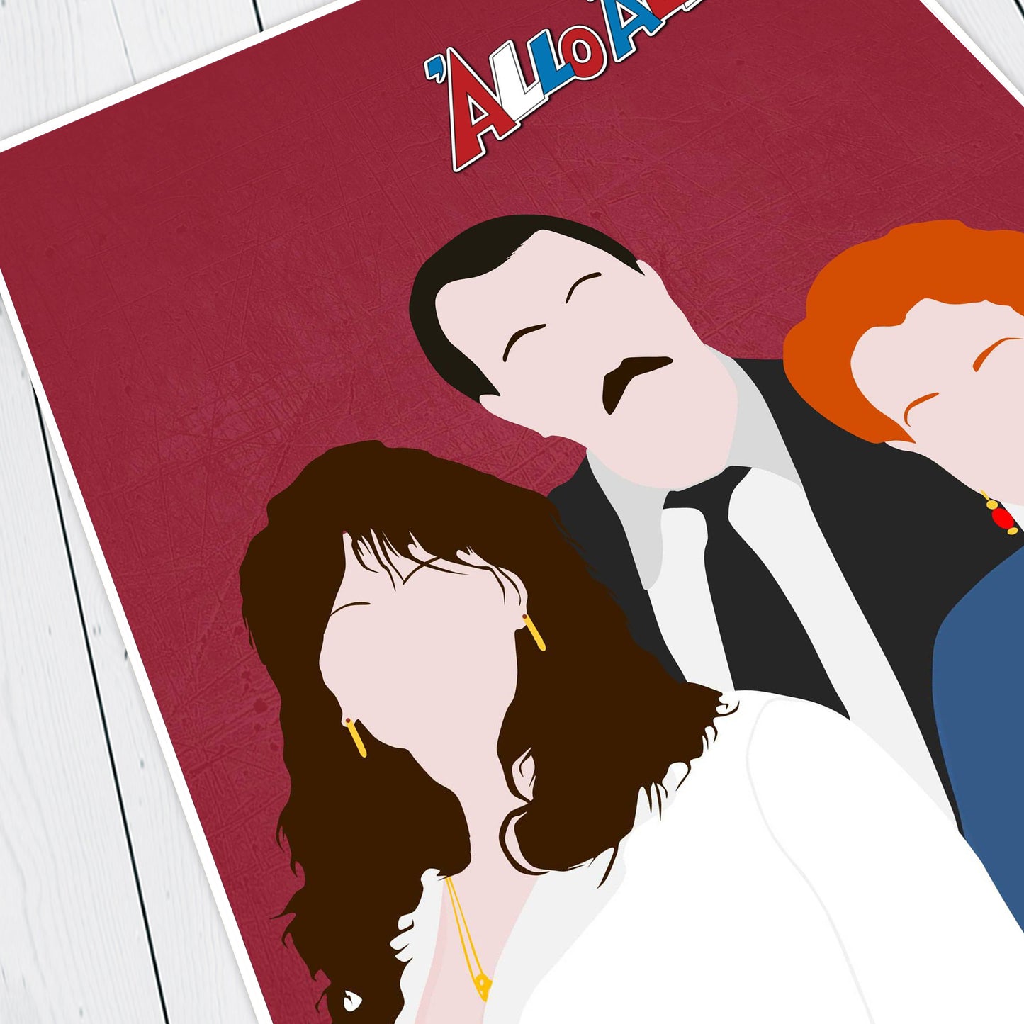 ALLO ALLO Comedy Characters Minimalist Print