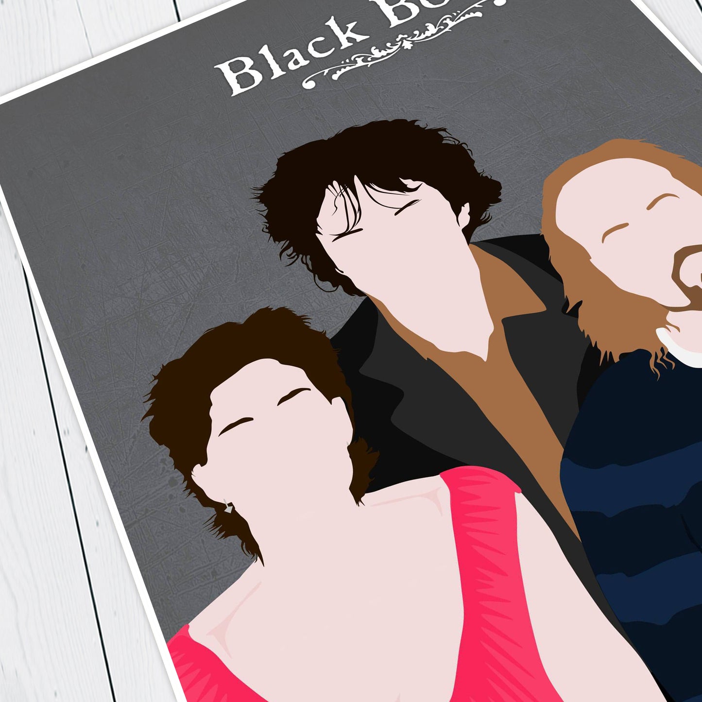 BLACK BOOKS Comedy Characters Minimalist Print