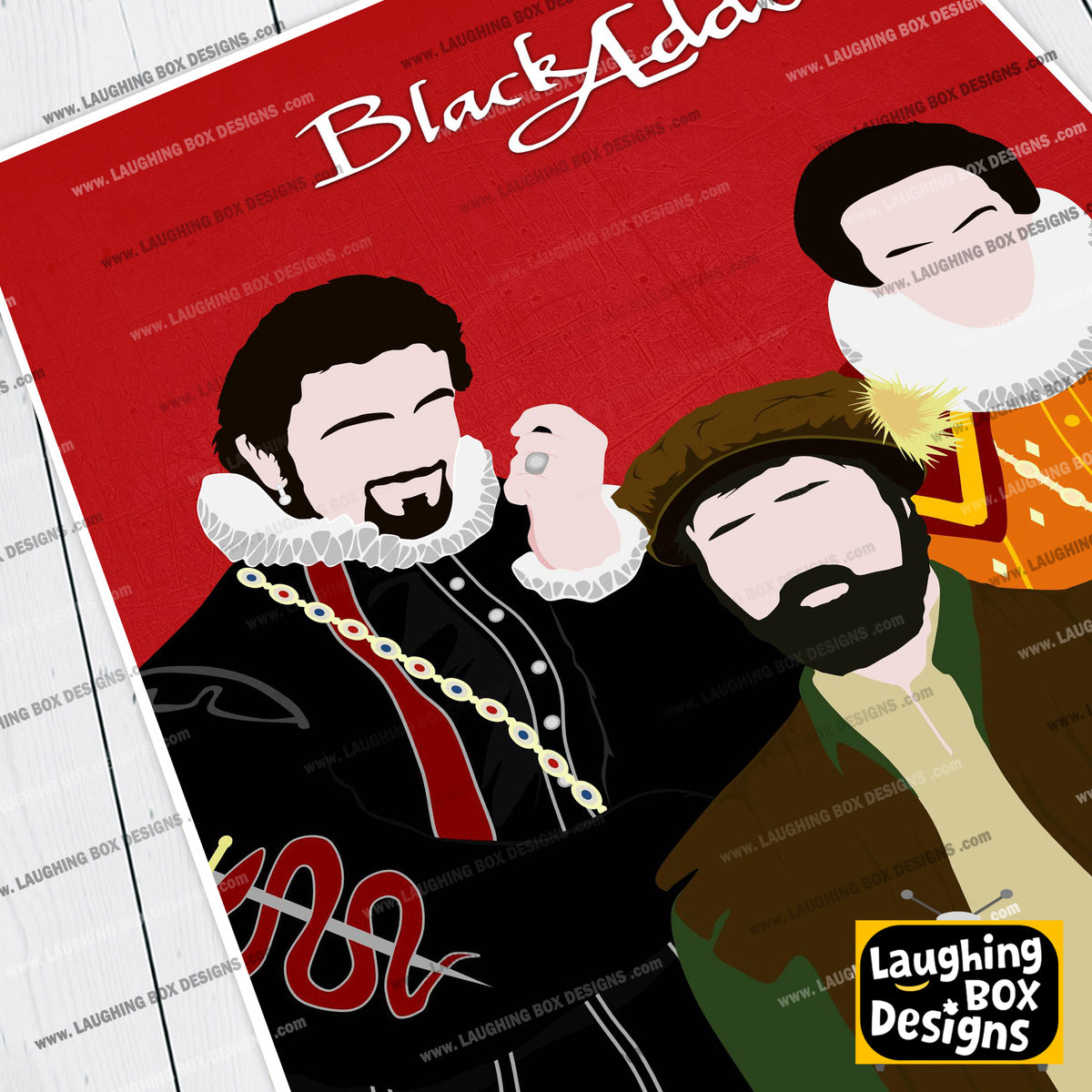 BLACKADDER Comedy Characters Minimalist Print