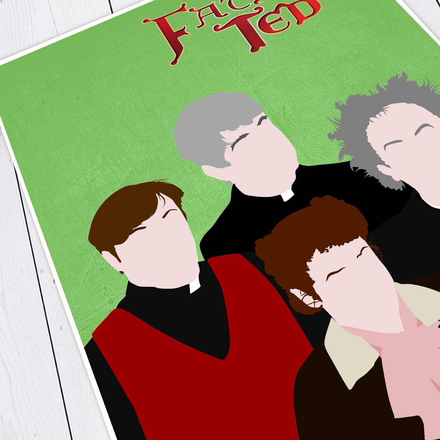 FATHER TED Comedy Characters Minimalist Print