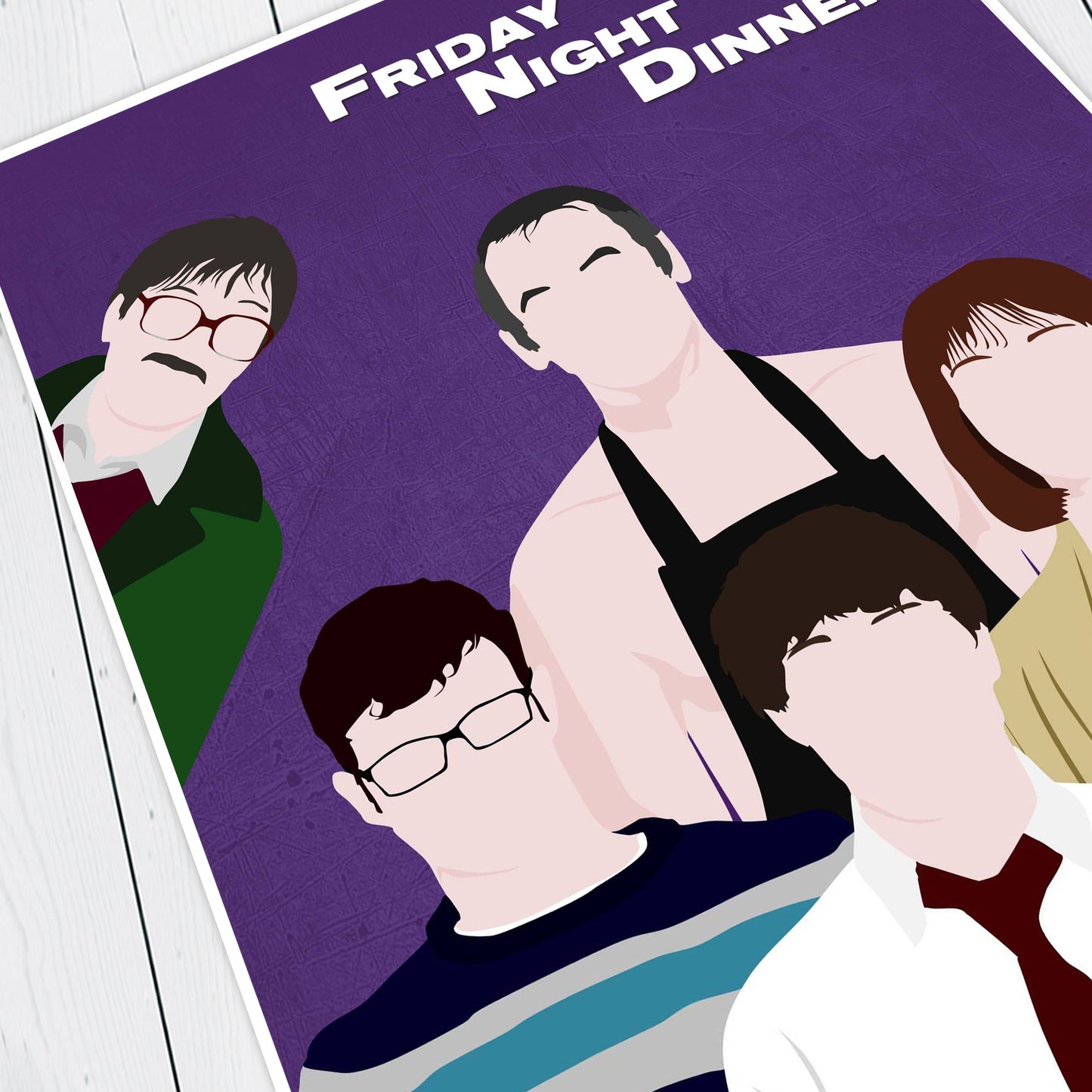 FRIDAY NIGHT DINNER Comedy Characters Minimalist Print