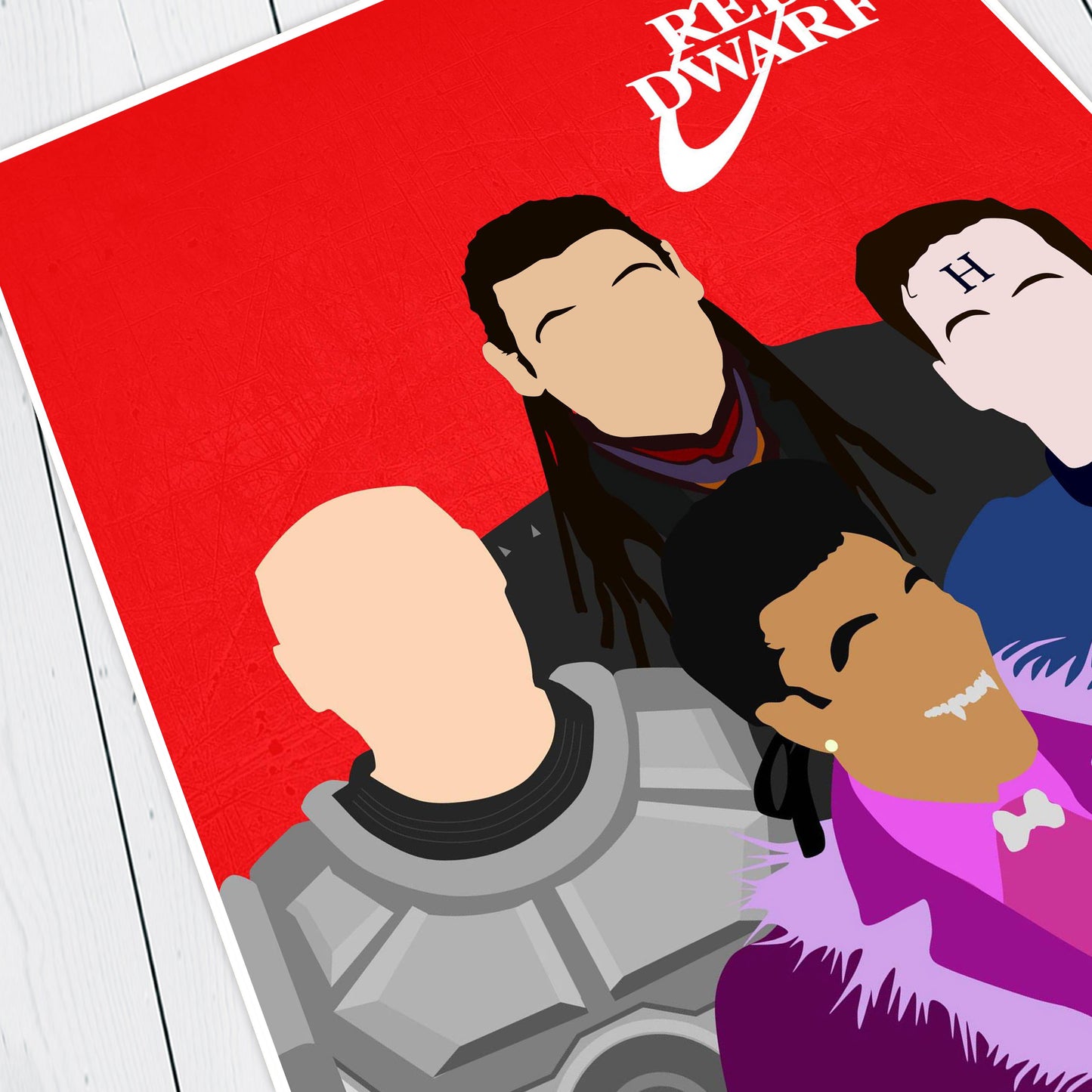 RED DWARF Comedy Characters Minimalist Print