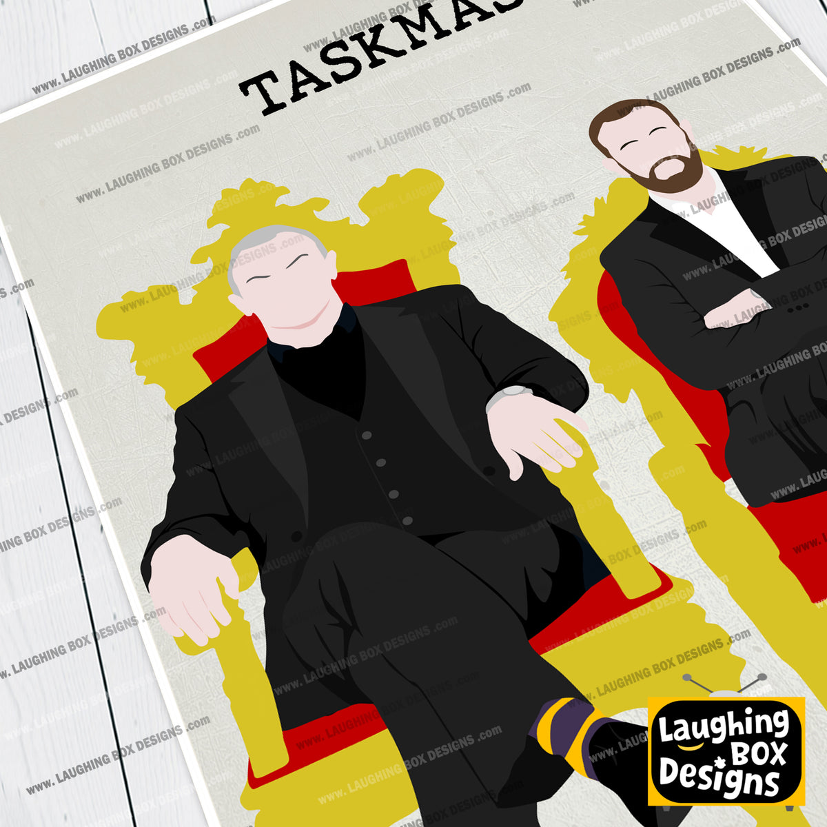 TASKMASTER Comedy Characters Minimalist Print