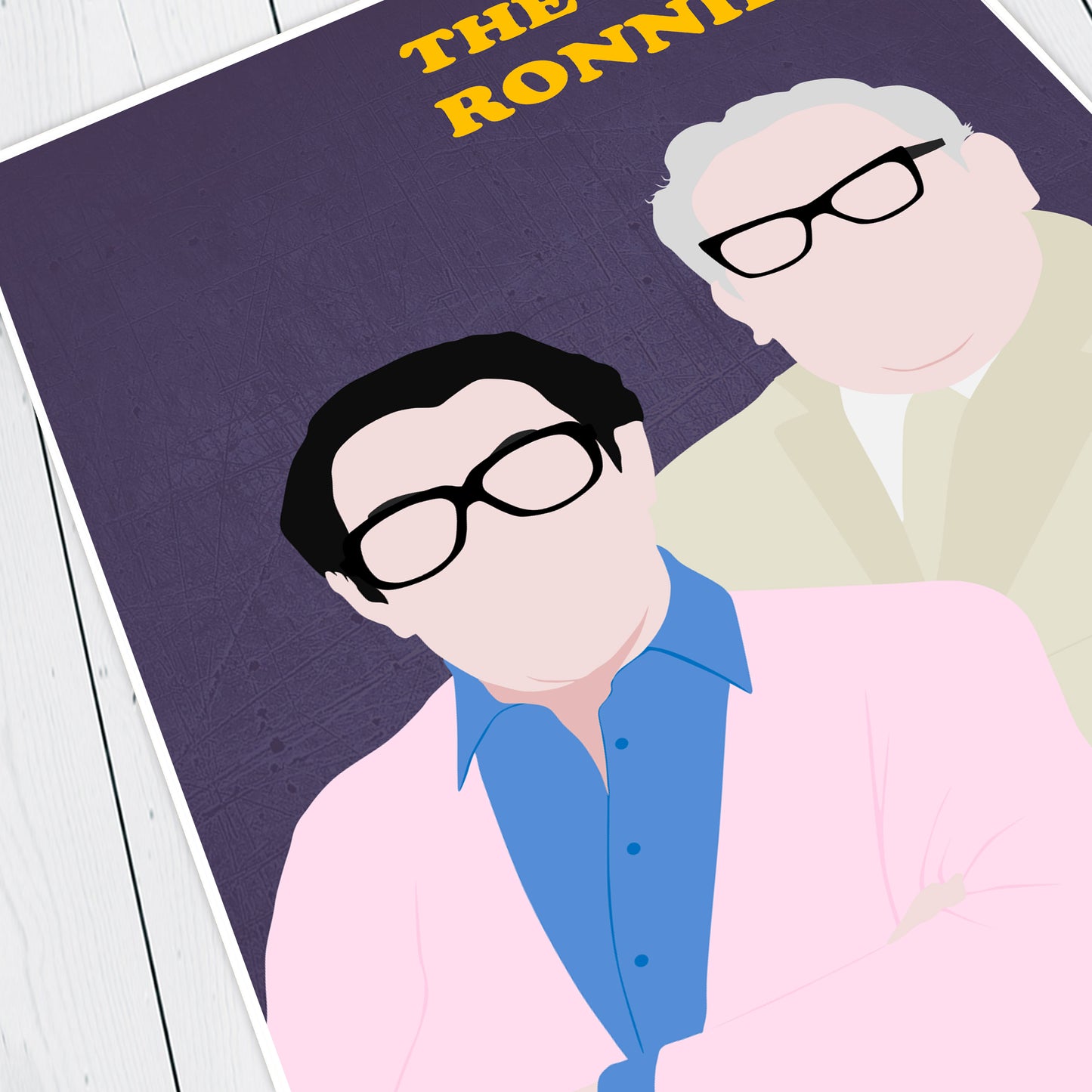 THE TWO RONNIES Comedy Characters Minimalist Print