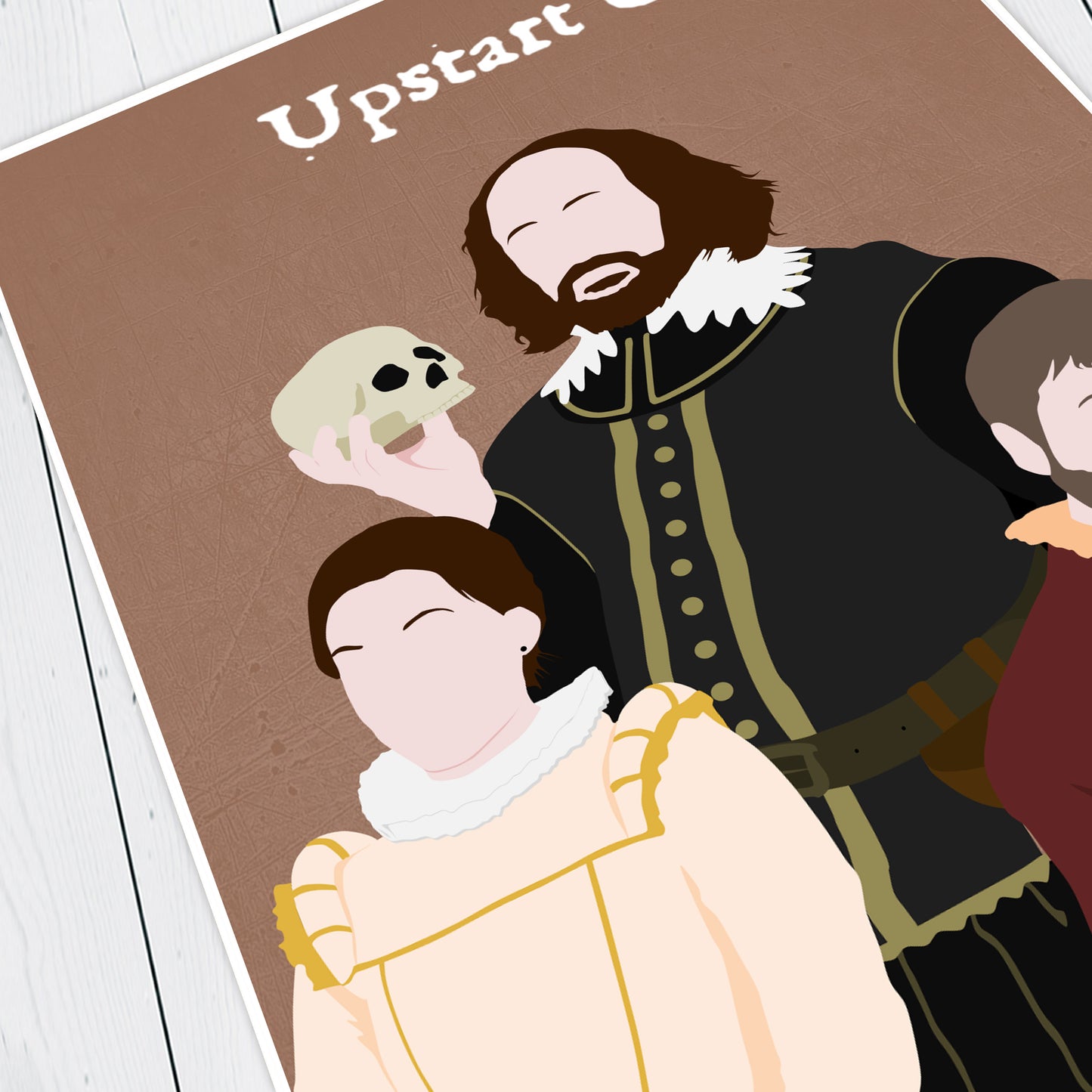 UPSTART CROW Comedy Characters Minimalist Print