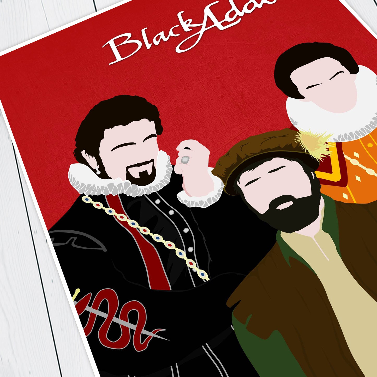 BLACKADDER Comedy Characters Minimalist Print