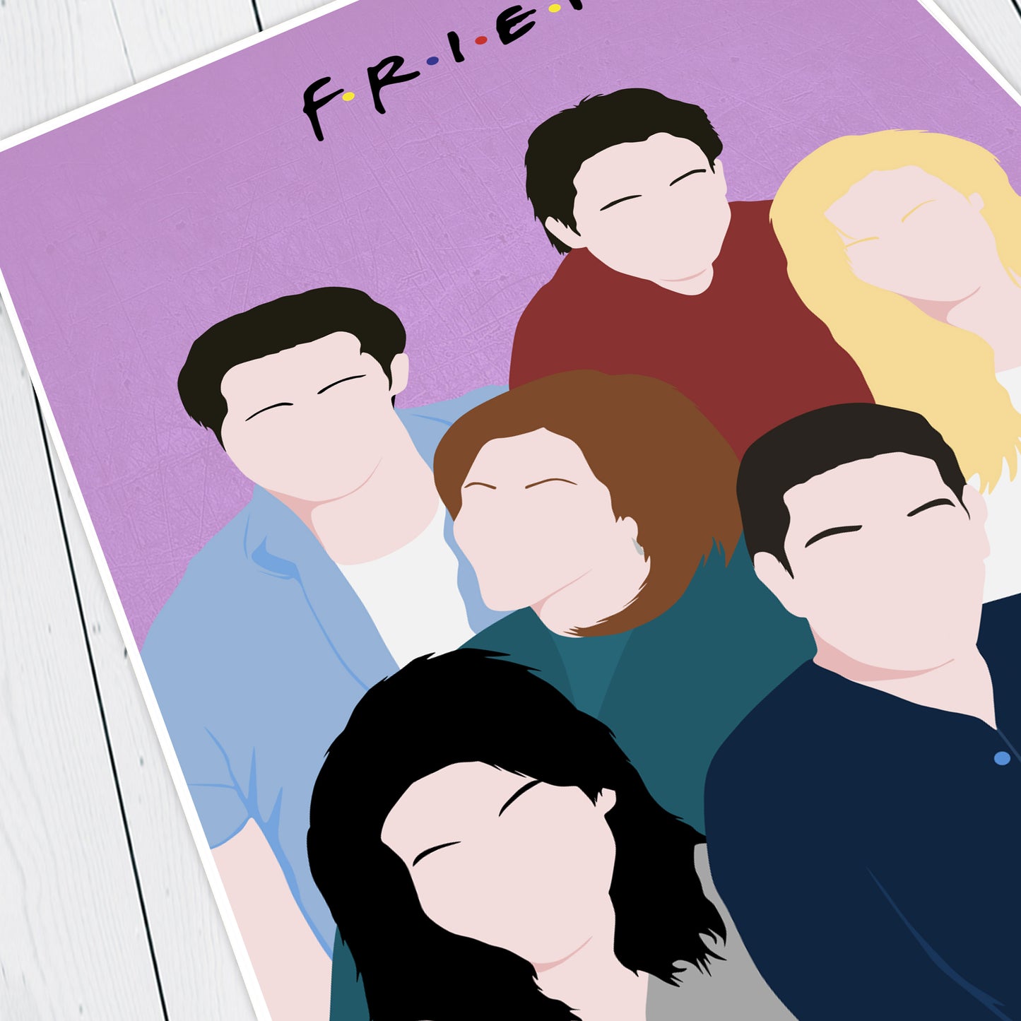 FRIENDS Comedy Characters Minimalist Print