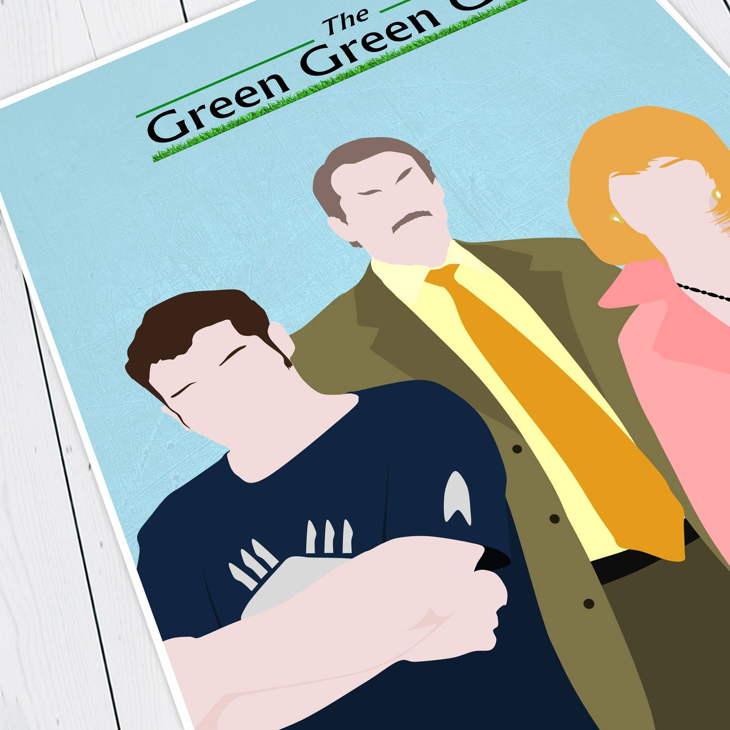 THE GREEN GREEN GRASS Comedy Characters Minimalist Print