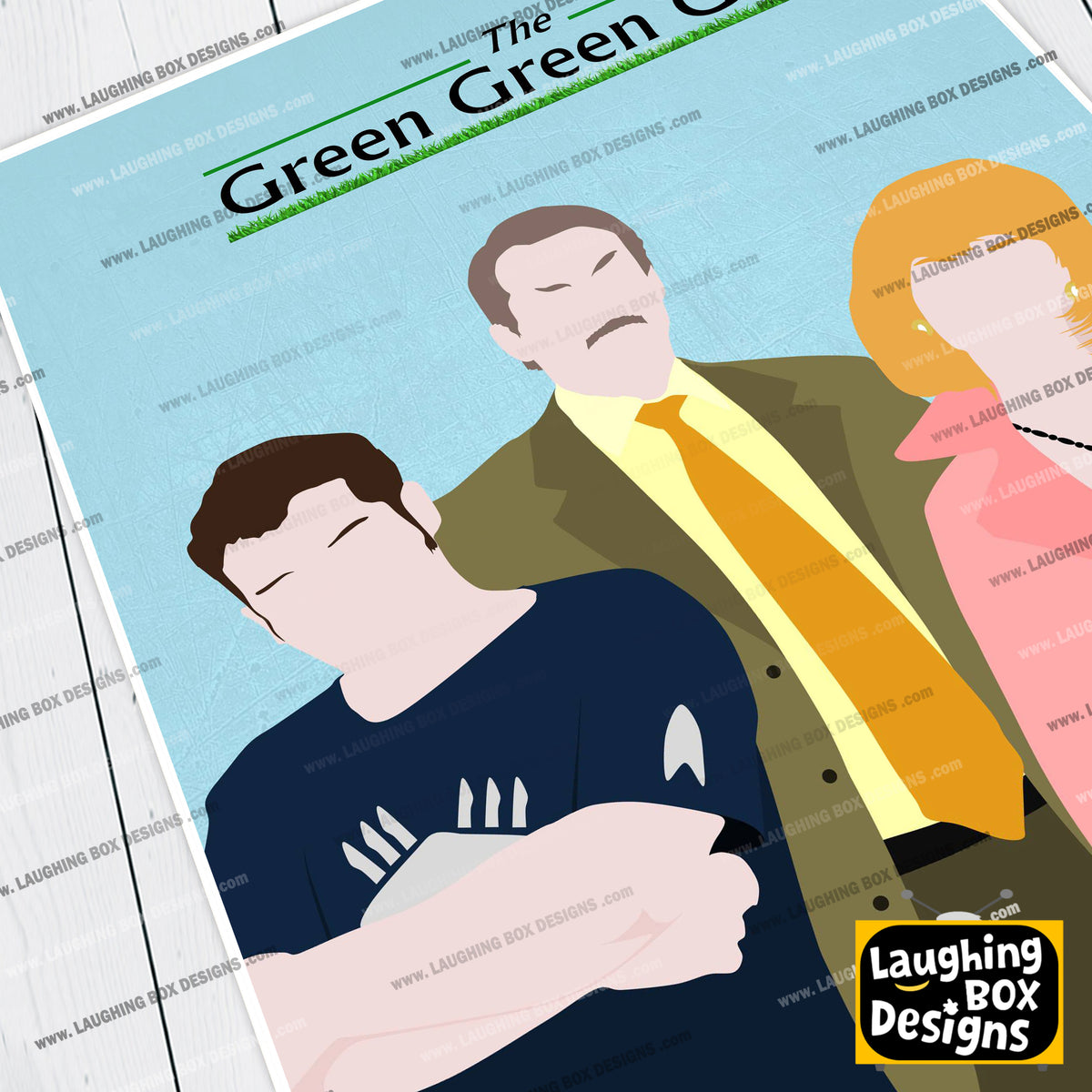 THE GREEN GREEN GRASS Comedy Characters Minimalist Print