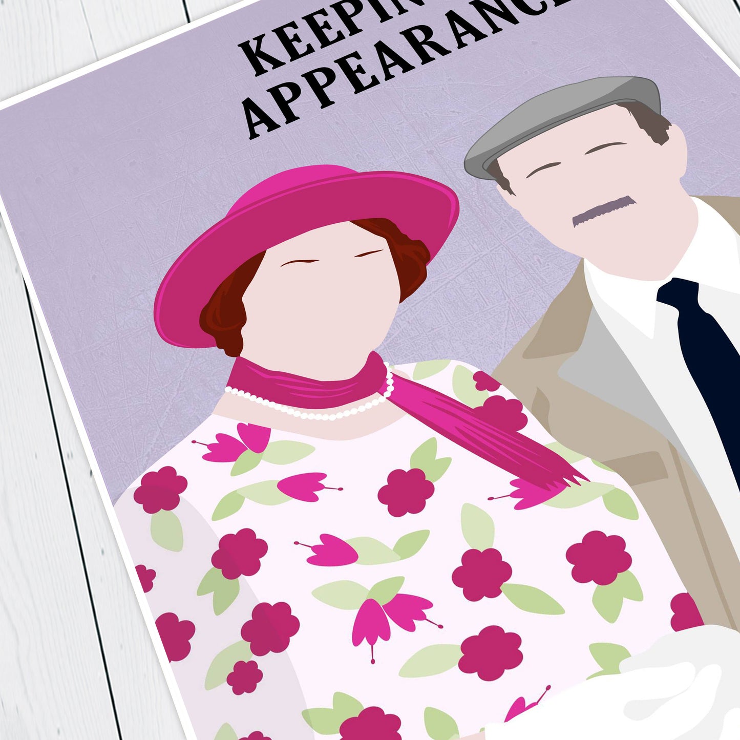 KEEPING UP APPEARANCES Comedy Characters Minimalist Print