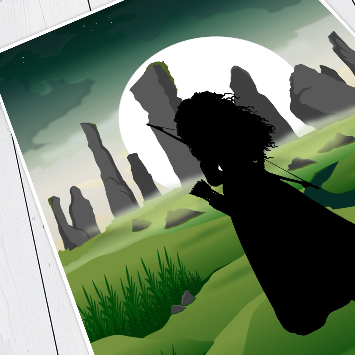 DISNEY'S BRAVE Character inspired Silhouette Print