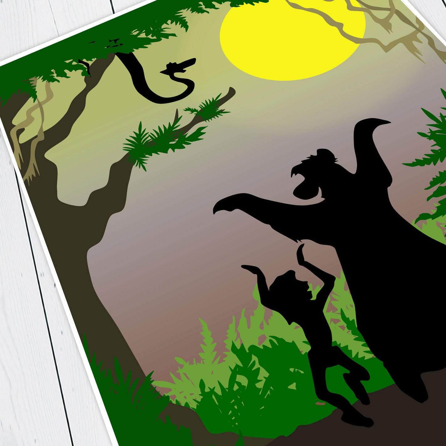 DISNEY'S THE JUNGLE BOOK Character inspired Silhouette Print