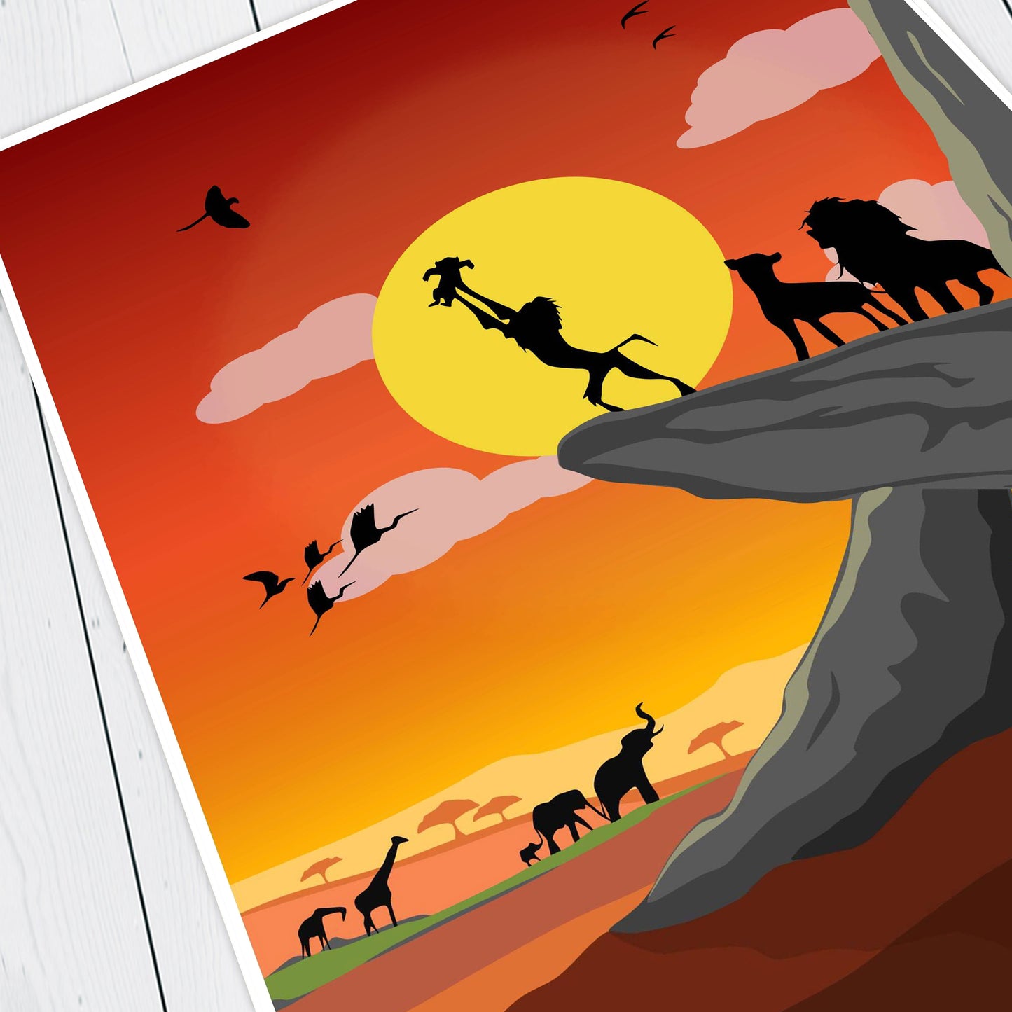 DISNEY'S THE LION KING Character inspired Silhouette Print