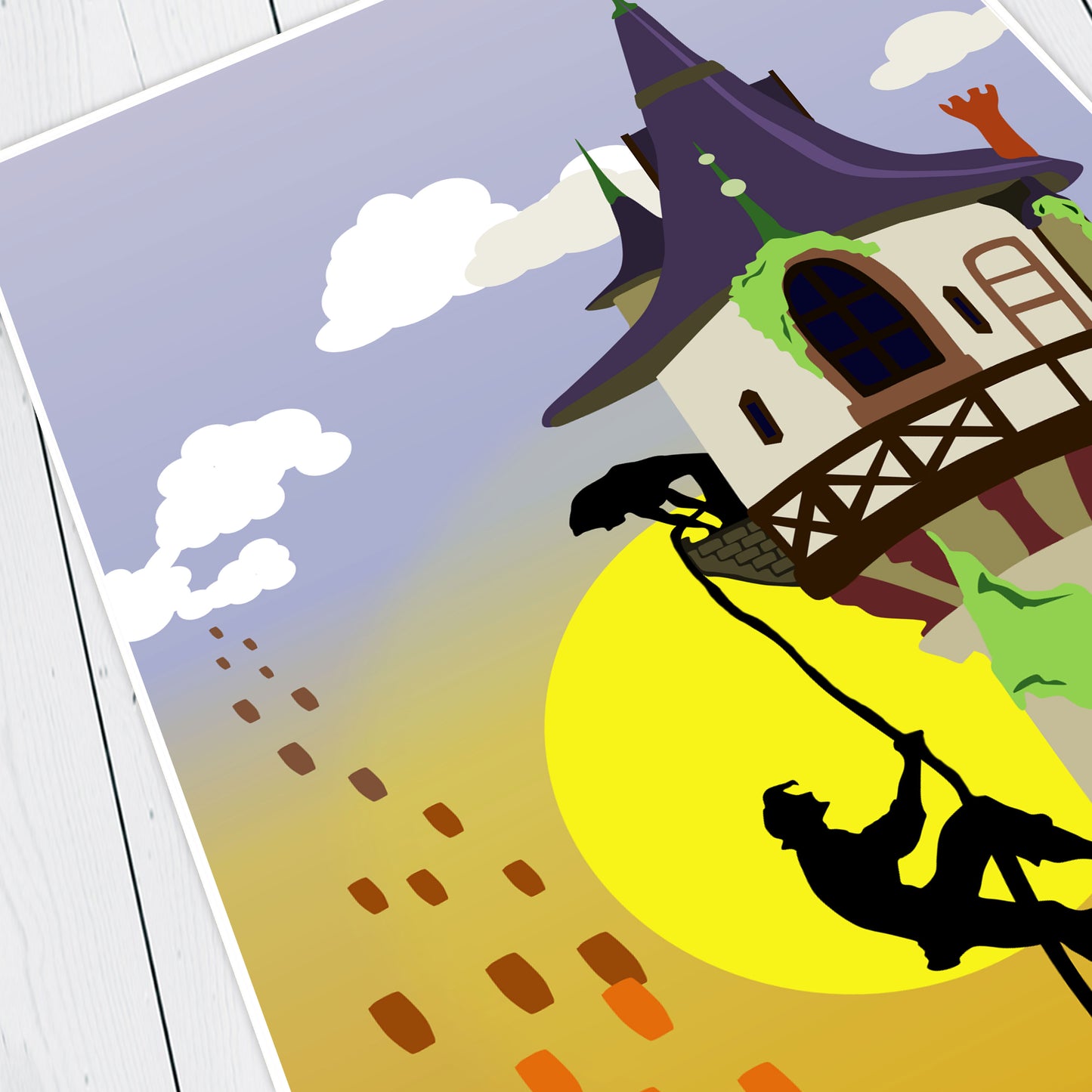 DISNEY'S TANGLED Character inspired Silhouette Print