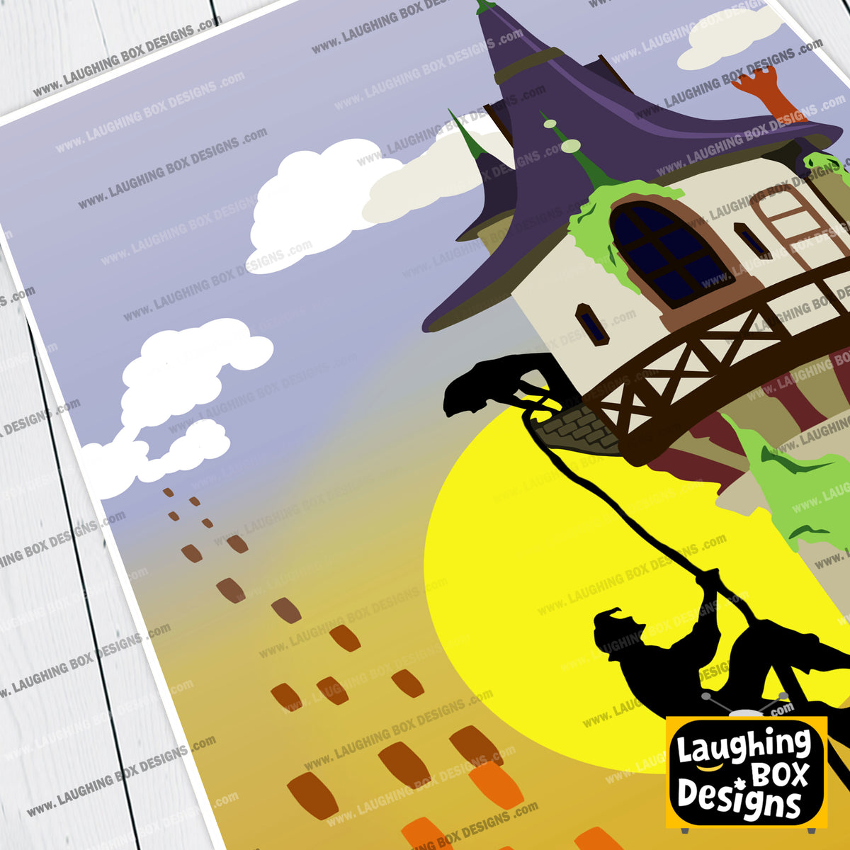 DISNEY'S TANGLED Character inspired Silhouette Print