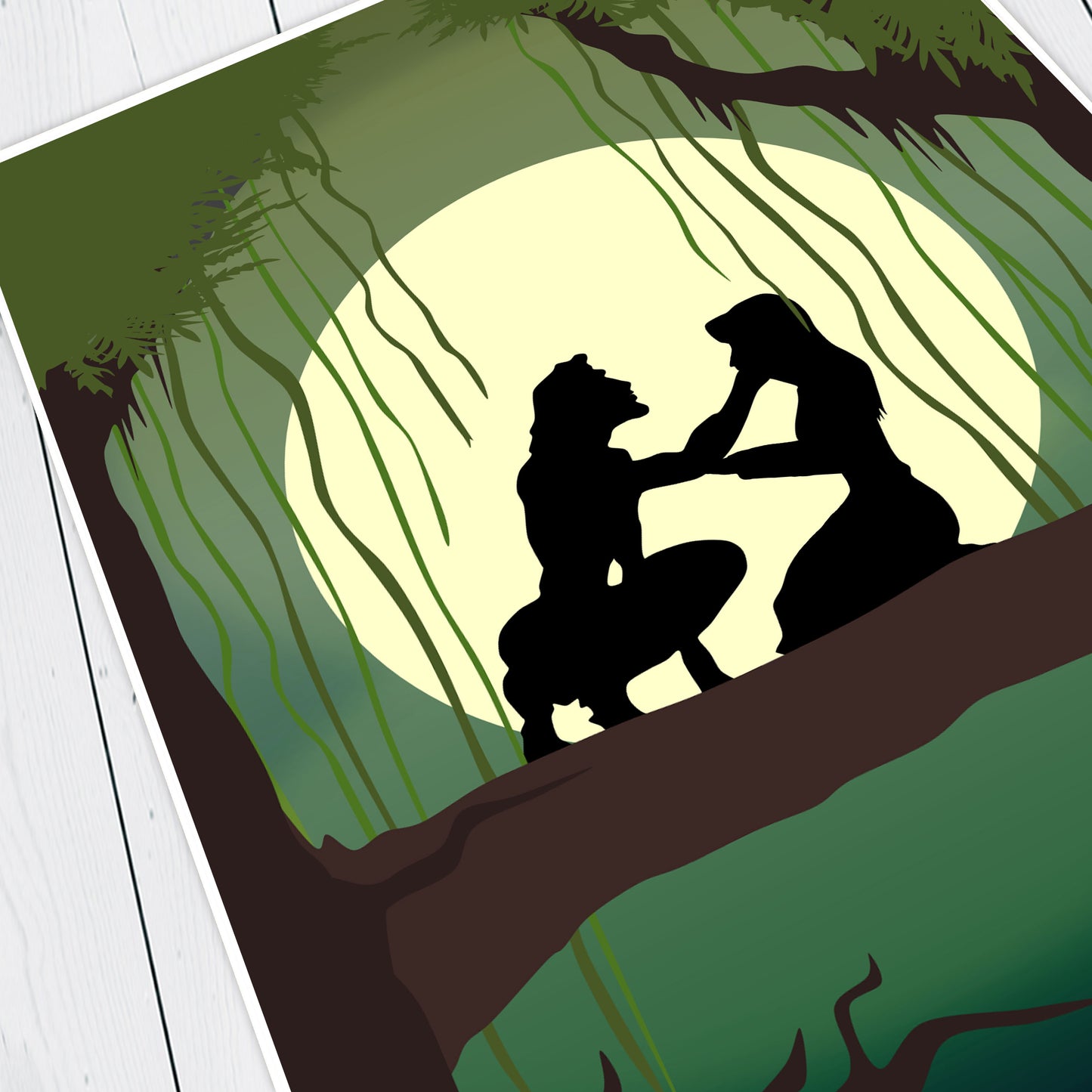 DISNEY'S TARZAN Character inspired Silhouette Print