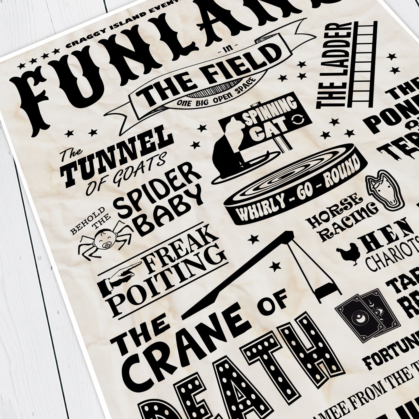 Funland poster / Craggy Island Fair, Father Ted Print