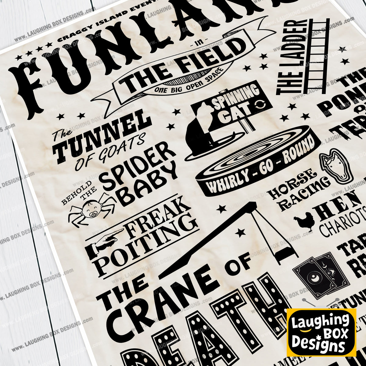 Funland poster / Craggy Island Fair, Father Ted Print