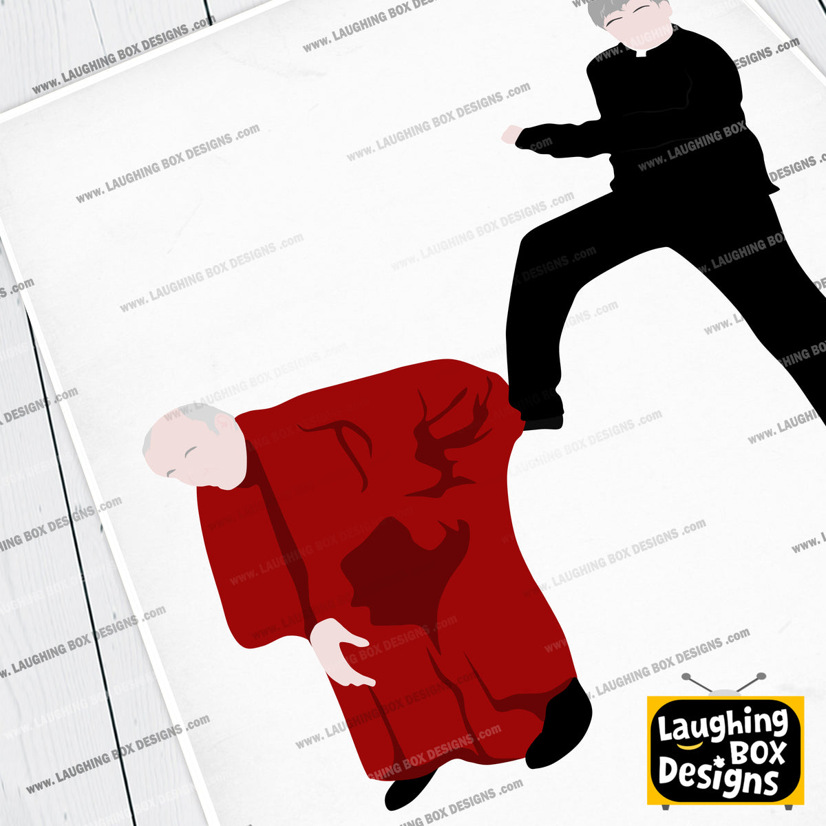 Kicking Bishop BrennanUp The Arse! Father Ted Print