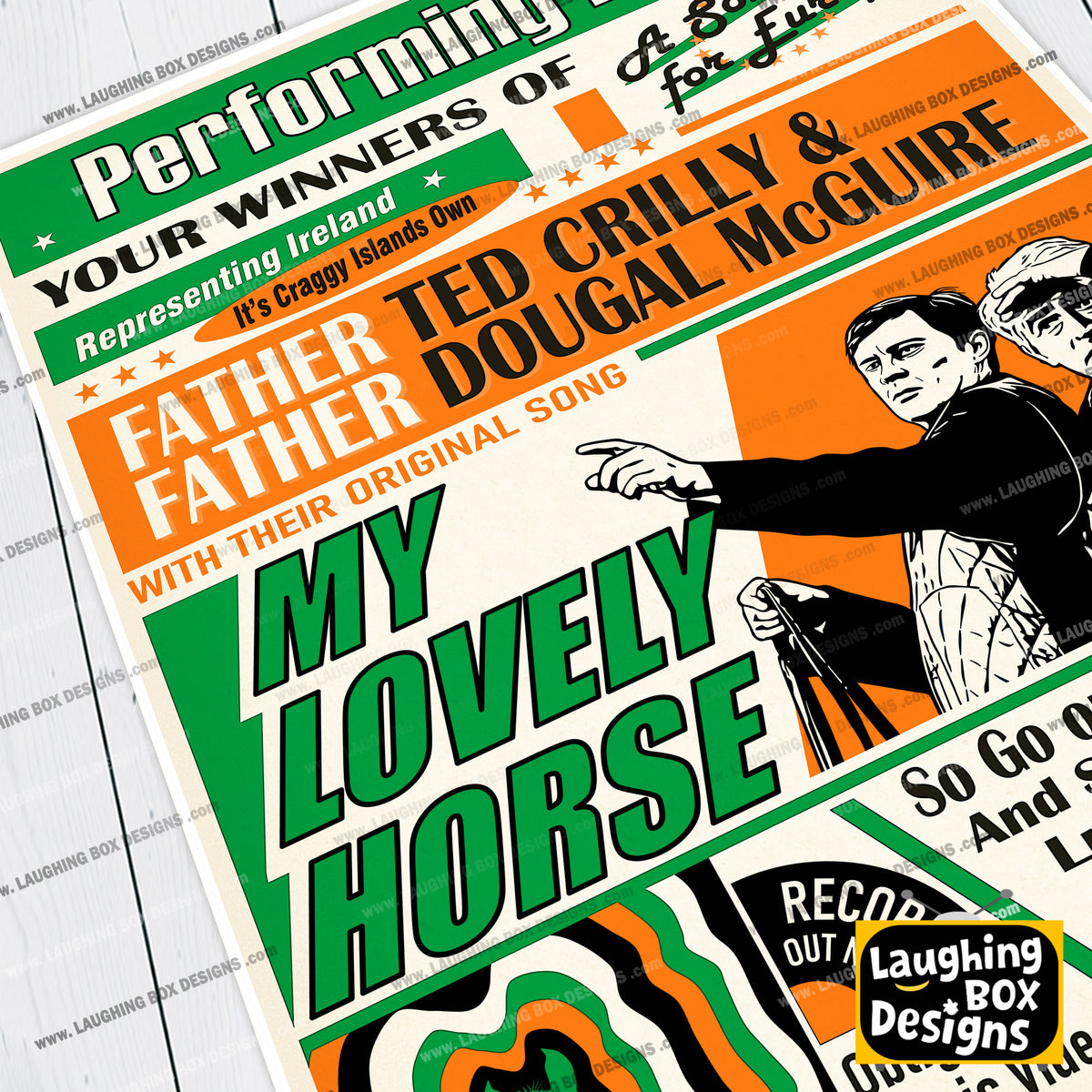 My Lovely Horse, Performed Live! Song for Europe Poster, Father Ted Print