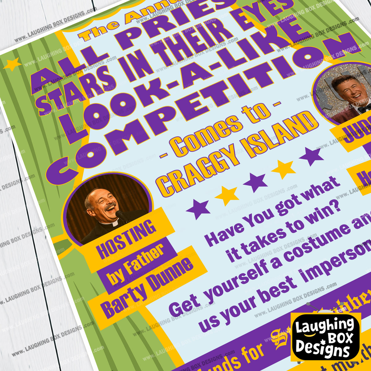 All Priests Starts In Their Eyes Look-A-Like Competition, Father Ted Print