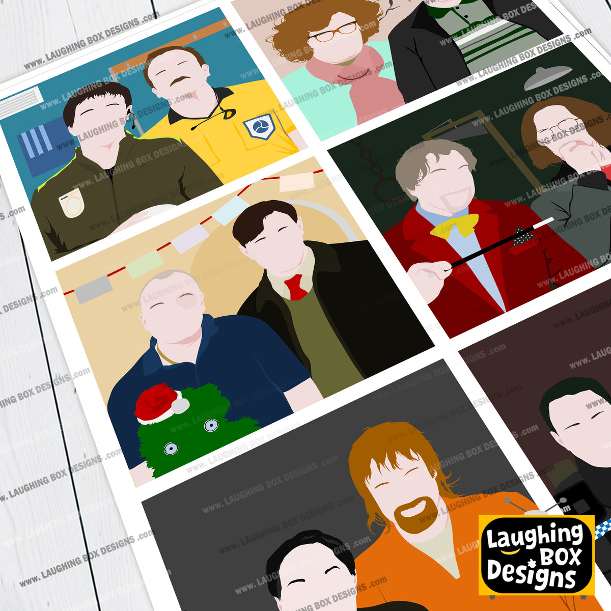 SERIES FIVE CHARACTERS, Inside Number Nine Print