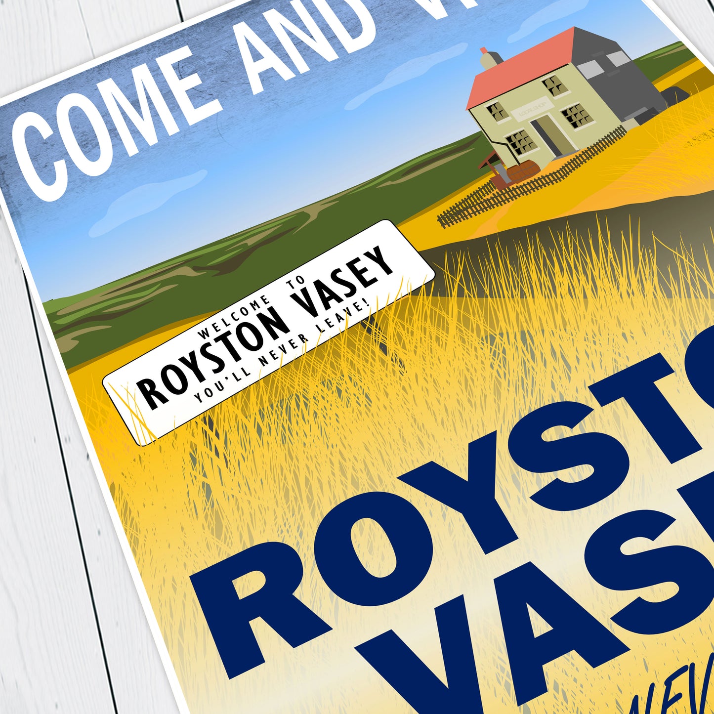 COME AND VISIT ROYSTON VASEY, Sign and Shop, The League of Gentlemen Print