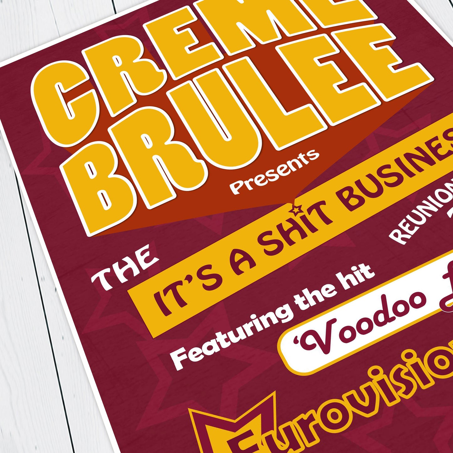 CREME BRULEE Voodoo Lady / Shit Business Tour, The League of Gentlemen Print.