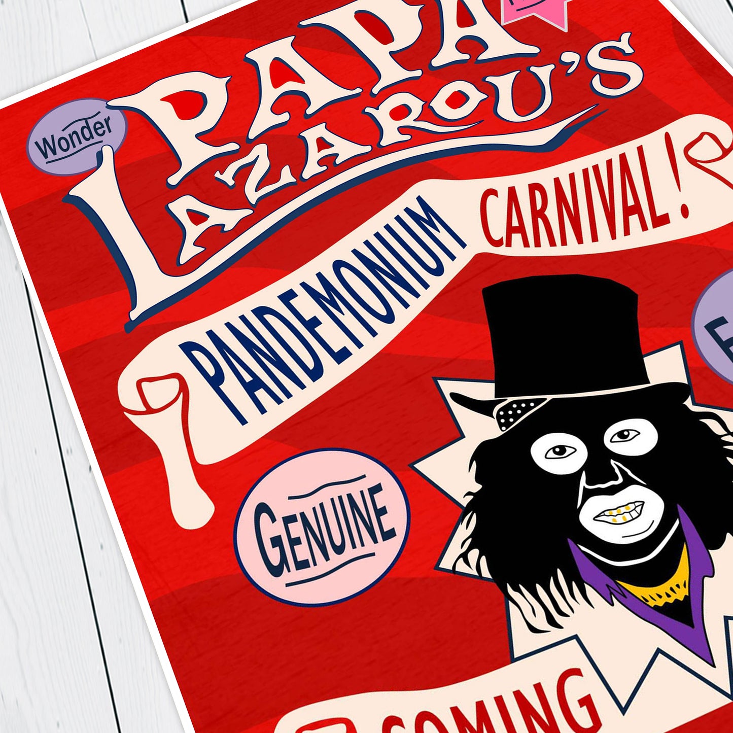 PAPA LAZAROU'S PANDEMONIUM CARNIVAL ADVERT, The League of Gentlemen Print