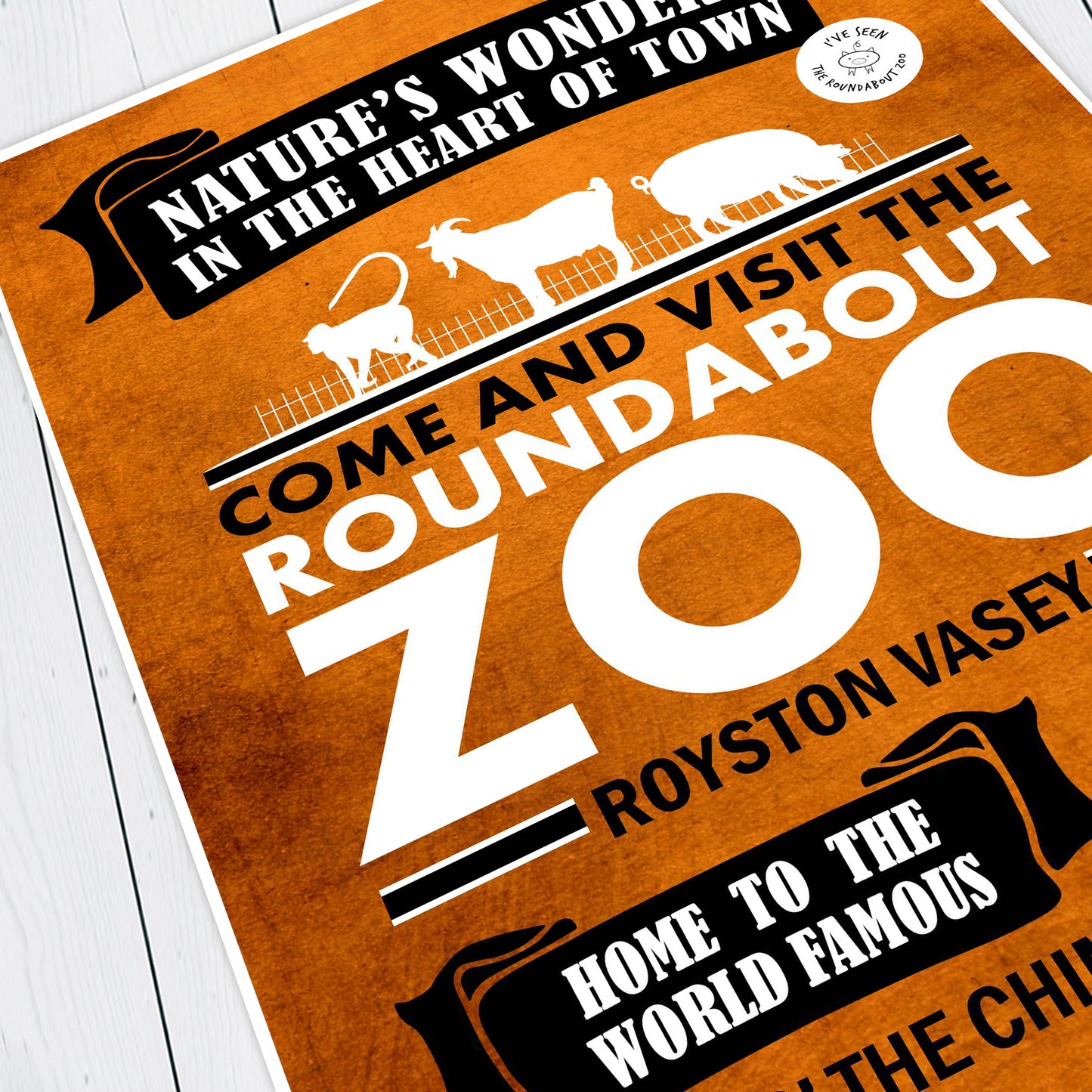 ROUNDABOUT ZOO ADVERT, Royston Vasey, The League of Gentlemen Print