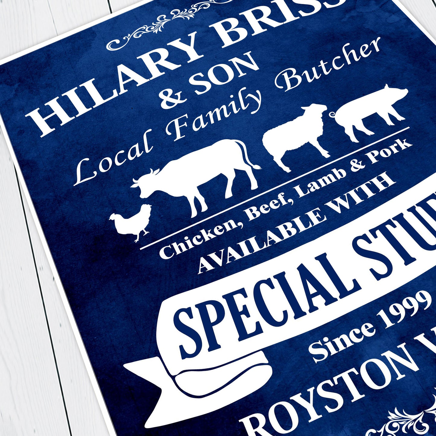HILARY BRISS & SON Special Stuff Butchers, The League of Gentlemen Print