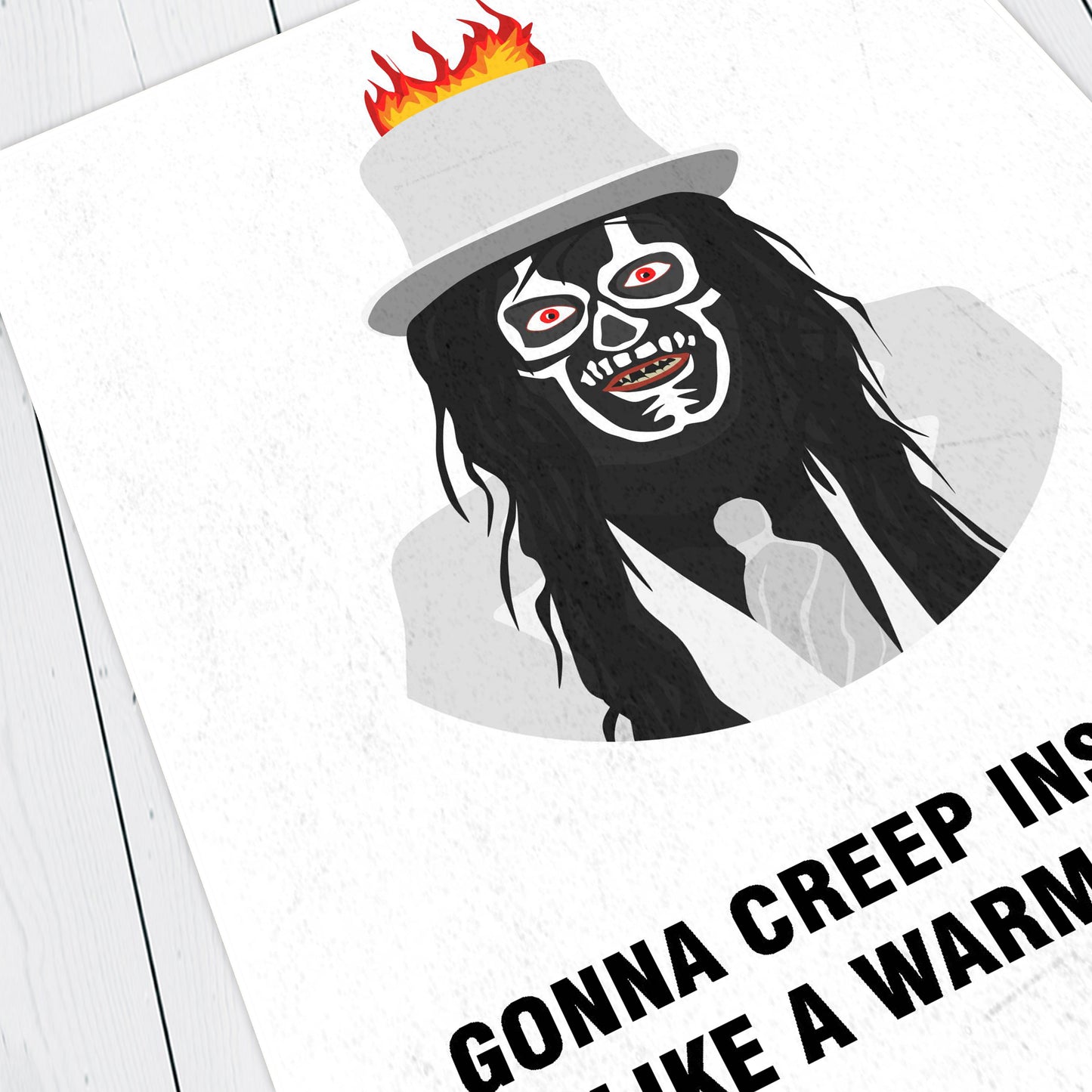 THE SPIRIT OF JAZZ , Gonna Creep Inside You Like a Warn Kitten, Character Quotes, The Mighty Boosh Print