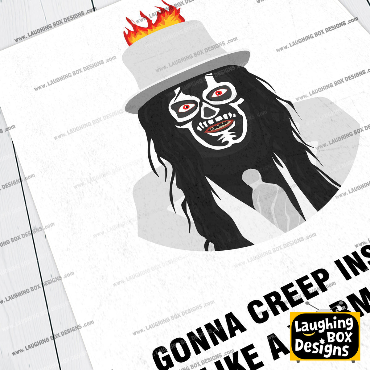 THE SPIRIT OF JAZZ , Gonna Creep Inside You Like a Warn Kitten, Character Quotes, The Mighty Boosh Print