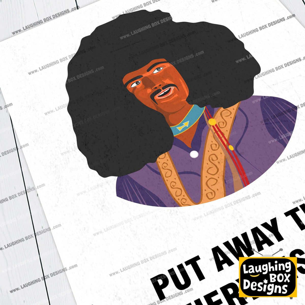 RUDI VAN DeSARZIO, Put Away Those Fiery Biscuits, Character Quotes, The Mighty Boosh Print
