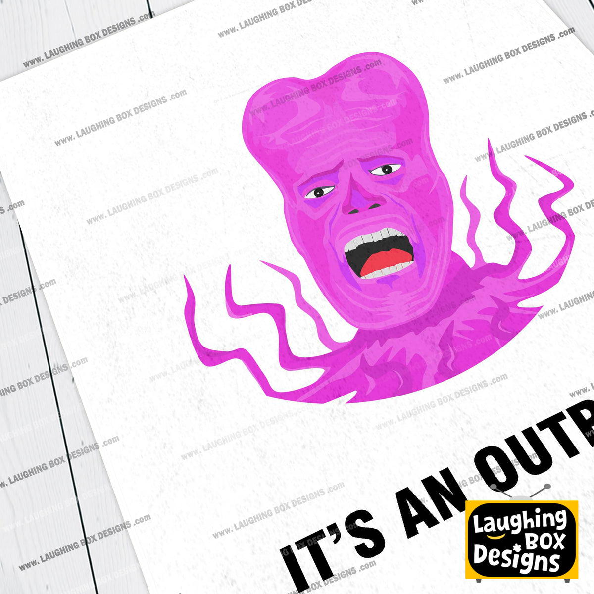 TONY HARRISON, Its An Outrage!, Character Quote, The Mighty Boosh Print