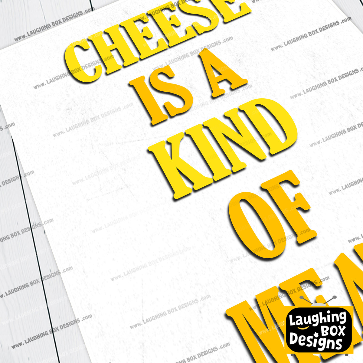 CHEESE IS A KIND OF MEAT, Tommy Character Quotes, The Mighty Boosh Print